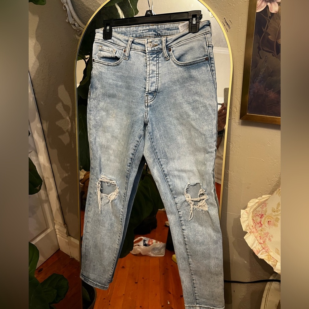 Old Navy OG Straight Jeans Distressed Style